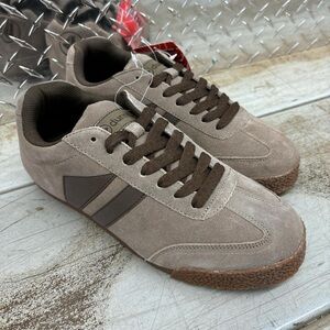 BNIB Dunnot Beige/dark brown Suede Men's Shoes, various sizes!